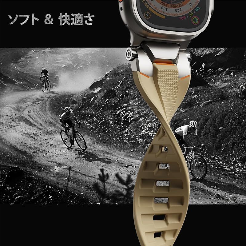 貢献する ULTIMAL ウォッチ バンド for Apple Watch バンド46mm 44mm 45mm 49mmアップルウォッチバンド スポーツ 交換ベルト 通気性 運動 長持ち TPUバンドリスト メンズ レディース カッコイイ 贈り物 iWatch 10 9 売れ筋人気商品！