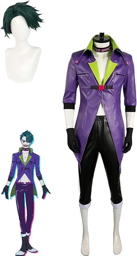 異世界スーサイド・スクワッド ジョーカーコスプレ Joker コスプレ ハロウィン クリスマス ユニセックス 変装 仮装 アニメ風 舞台装 演出服 文化祭 学園祭ウイング付き