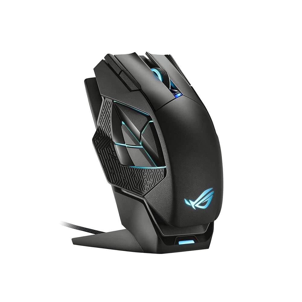 ASUSTek ゲーミングマウス ワイヤレス ROG Spatha X MMO 19 000dpi 12個プログラムボタン デュアルモード接続 最大67時間 ROG