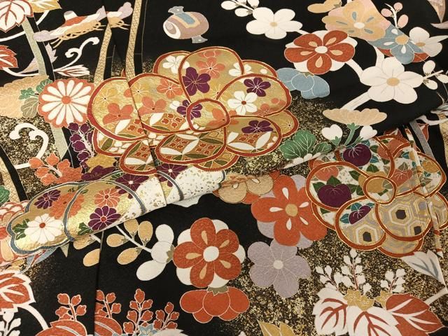 AAAQ0771np ファッション 未使用 正絹 豪華振袖 刺繍模様