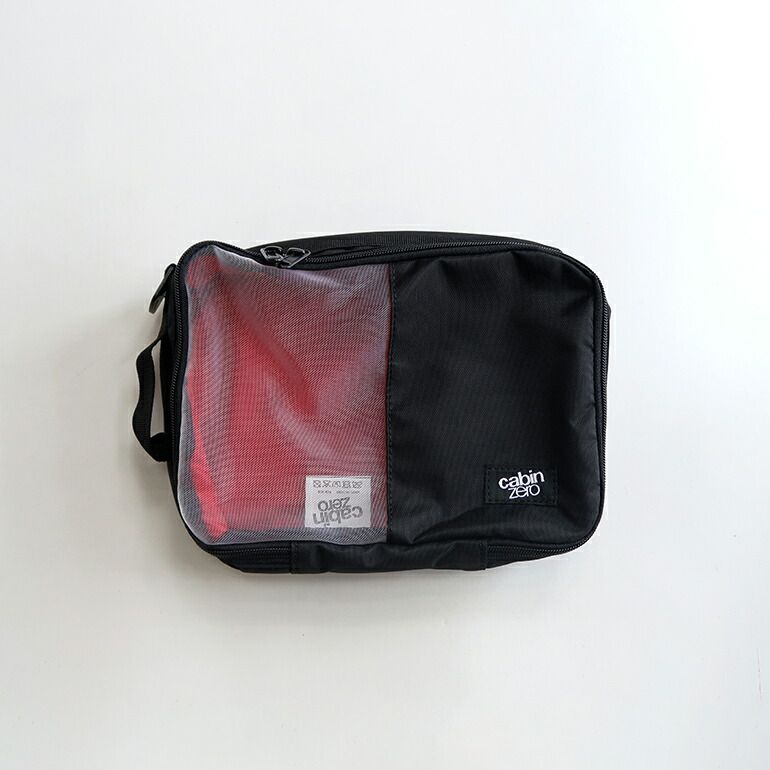 【新品】cabin zero[キャビンゼロ] PACKING CUBE MEDIUM[トラベルポーチ ポーチバッグ ファスナー開閉 マチ付き メッシュ 持ち手付 持ち運び 旅行 出張 仕分け]