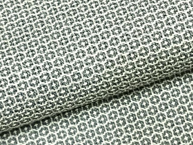 平和屋着物▽男性 お召 単衣 130亀甲 総詰め 正絹 逸品 AABC0339fy