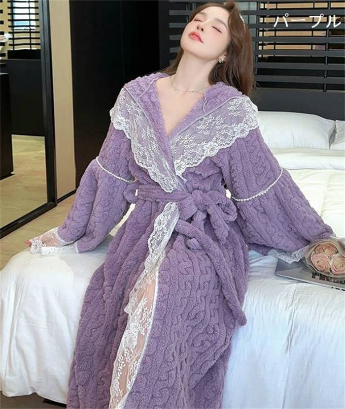 ネグリジェ パジャマ ワンピース 綿 チュールワンピース 長袖 ロング 秋 ルームワンピース お姫様 レースフリル かわいい レディ パジャマ  レディースルームワンピース 部屋着 お姫様 レース チュール 可愛い パジャマ ルームウェア レディース 長袖 春夏秋 ゆったり ... [AORKU] ルームワンピース ネグリジェ パジャマ 姫系 秋 冬 ロング丈 ナイトウェア レディース 長袖 ルームウェア ゆった