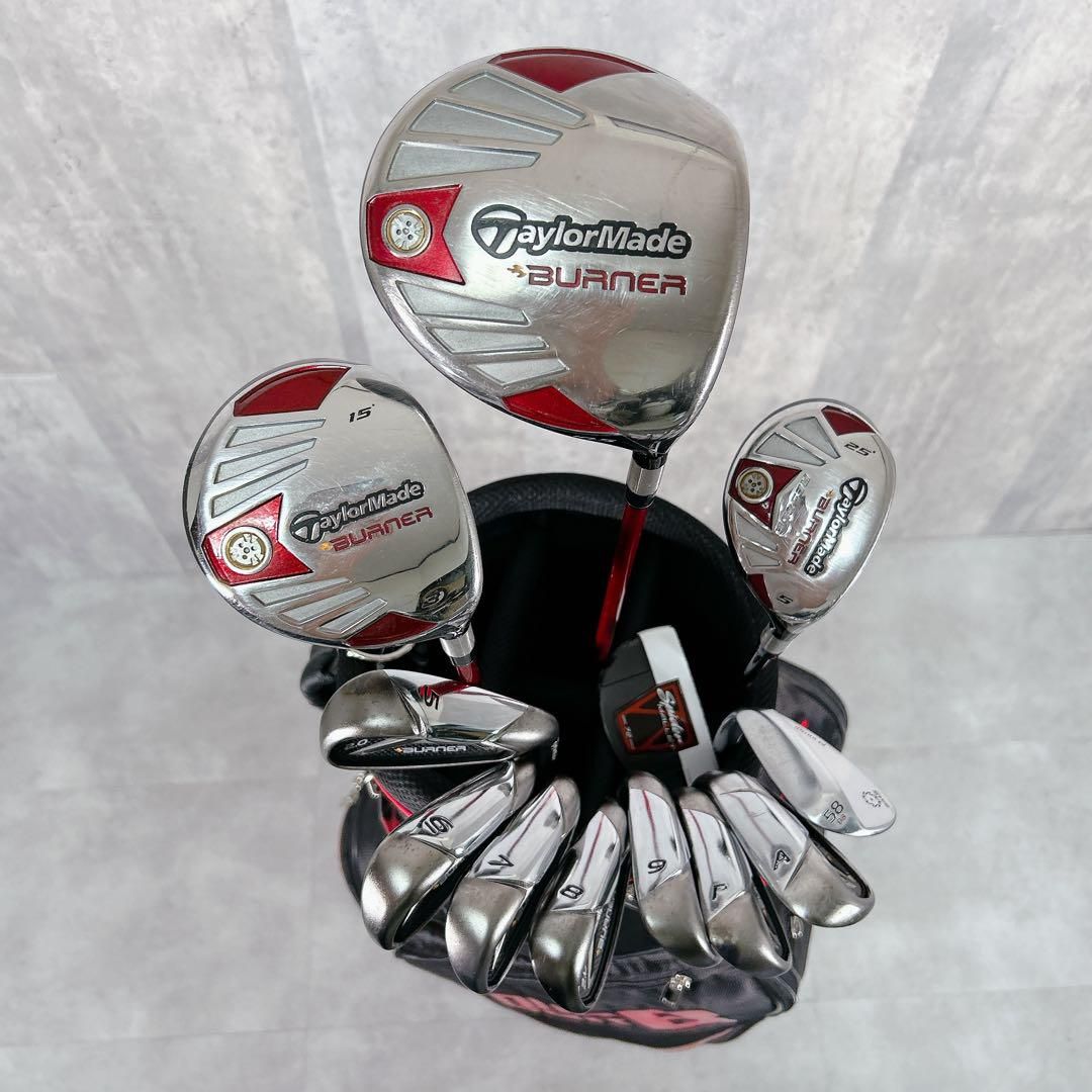 X806 テーラーメイド バーナー 他 メンズ ゴルフ クラブ セット 13点  