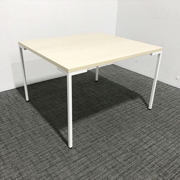 ミーティングテーブル 完成品 スクエア シンプル木目
