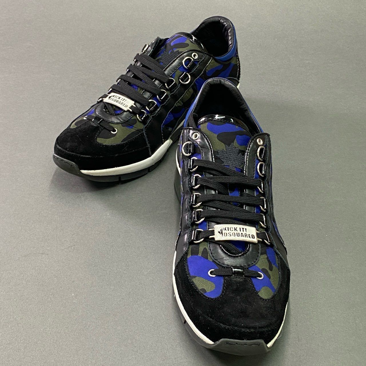 4c18 DSQUARED2 ディースクエアード 551 迷彩 レオパード柄 ローカット 