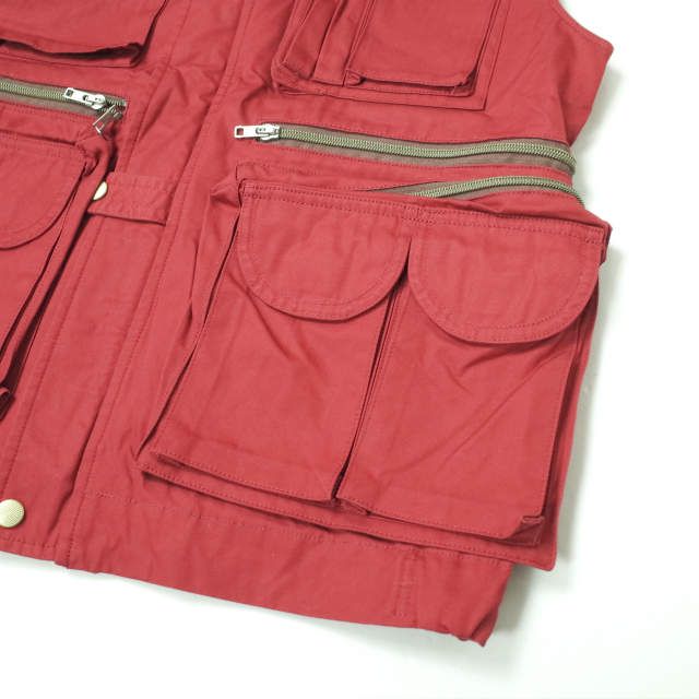 renoma レノマ 日本製 MULTI POCKET VEST マルチポケットベスト RC14AW04 1 レッド ジレ アンディーウォーホル  フィッシング カメラマン トップス g9775 - メルカリ