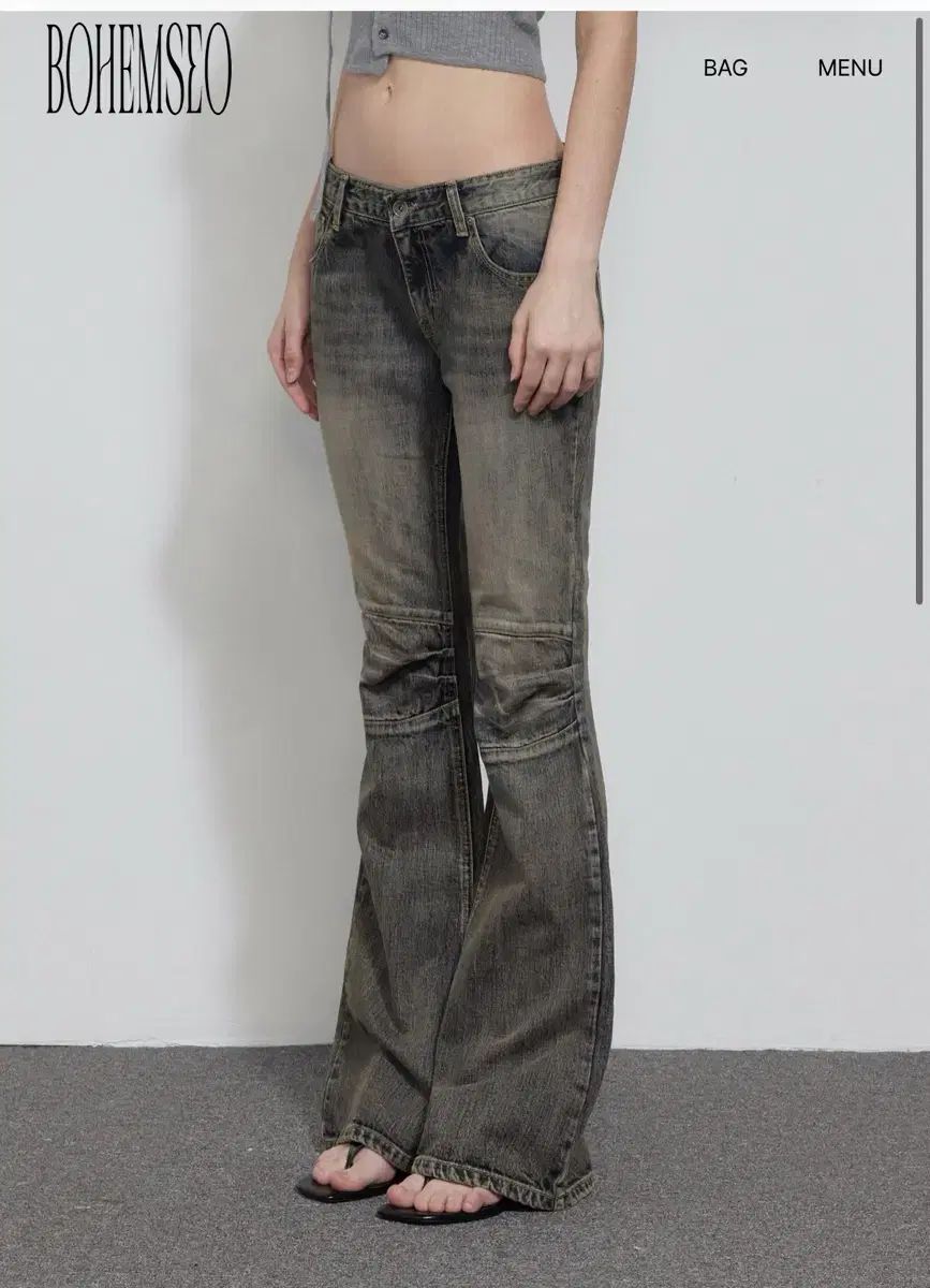BOHEMSEO ボヘミアンソウル knee point bootcut