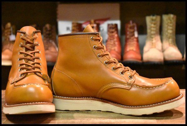 8.5 E 21年 レッドウィング 9875 アイリッシュセッター ゴールドラセット モックトゥ レースアップ ブーツ redwing FI 286