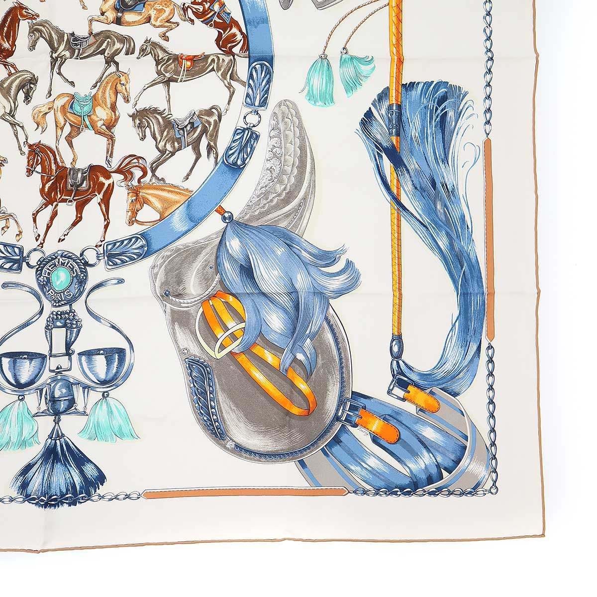 HERMES エルメス 22SS CAVAL CADES カレ 90 シルクスカーフ