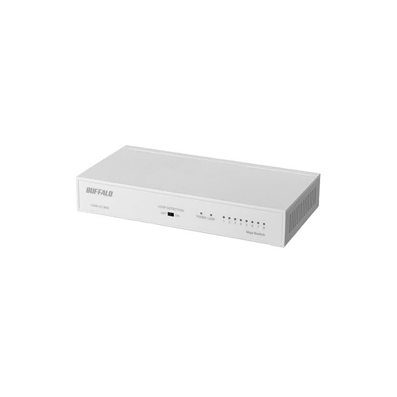 LSW6-GT-8NS/DWH [Giga 8ポート スイッチ 電源内蔵 金属 マグネット付 ホワイト]