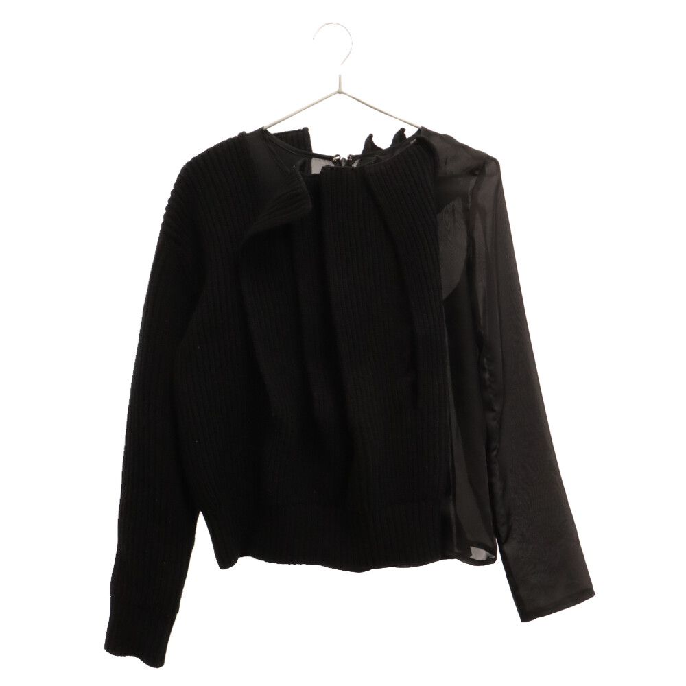 おすすめ人気ランキング2025年 Sacai (サカイ) Satin Mix Wool Knit Pullover/サテンミックス トップス