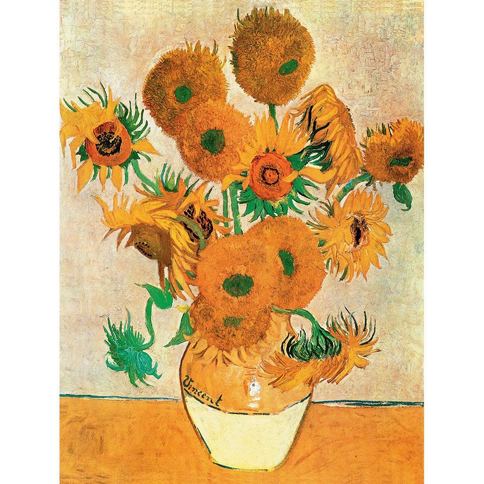 【未使用】フィンセント・ファン・ゴッホ　ひまわり　ジェル加工　世界の名画　複製画 未使用】フィンセント・ファン・ゴッホひまわりジェル加工世界の名画複製画