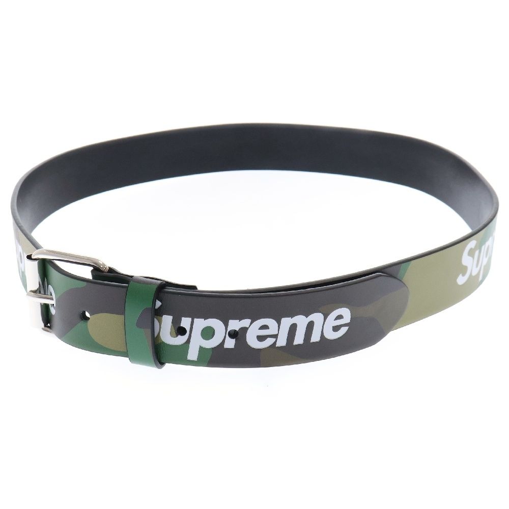 SUPREME シュプリーム Repeat Lether Belt リピートレザーベルト カーキ