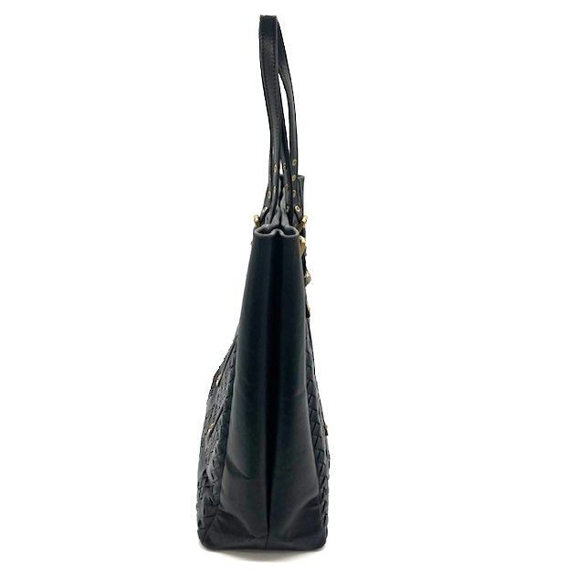 ボッテガヴェネタ ハンドバッグ イントレチャート ブラック レザー Bottega Veneta ボッテガ・ヴェネタ ハンドバッグ ブラック