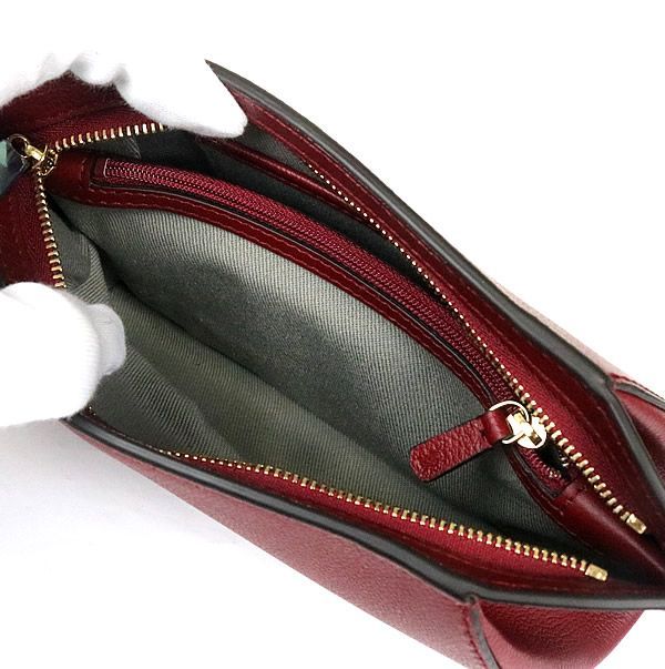 銀座店 新品 カルティエ Cドゥ カルティエ レザー ポーチ ボルドー ...