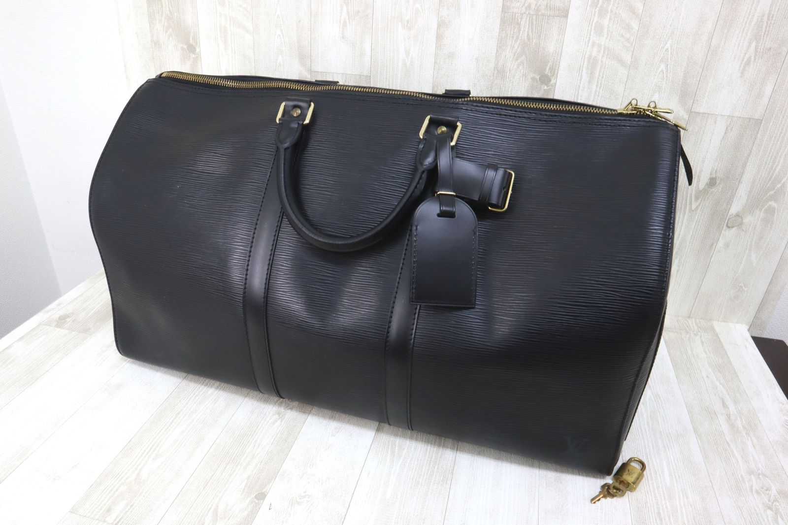 LOUIS VUITTON エピ キーポル50 ボストン ノワール ブラック