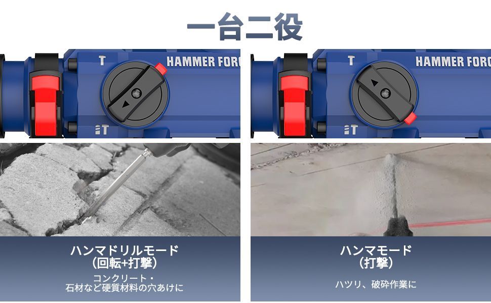 コードレスハンマードリル 振動ドリル