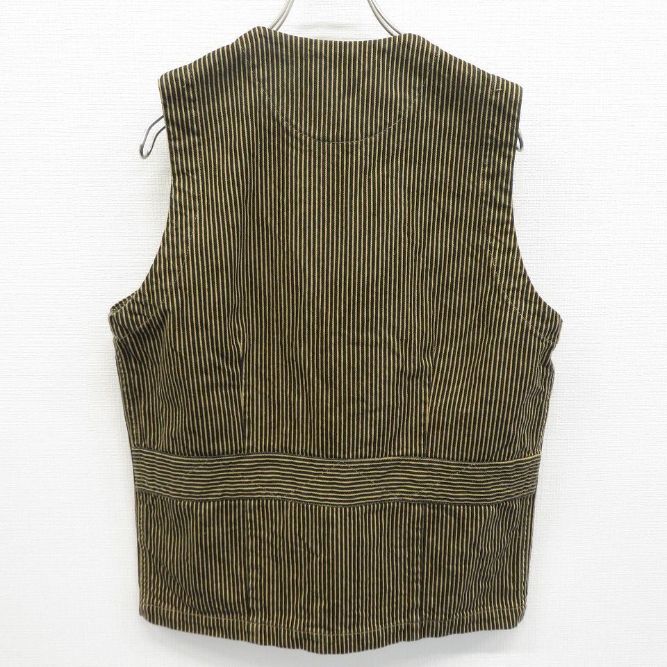 AT-DIRTY アットダーティー WORKERS VEST ベスト ブラウンヒッコリー 