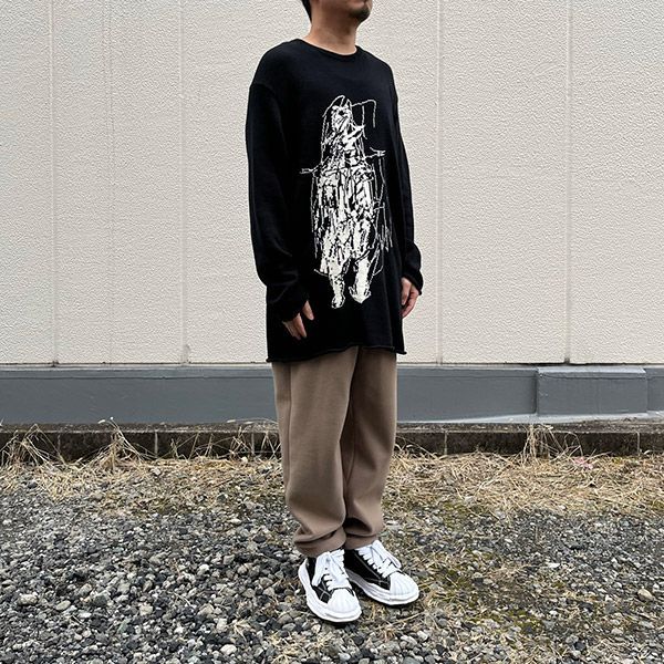 【新品】YOHJI POUR HOMME　20SS ロング丈　似顔絵　セーター