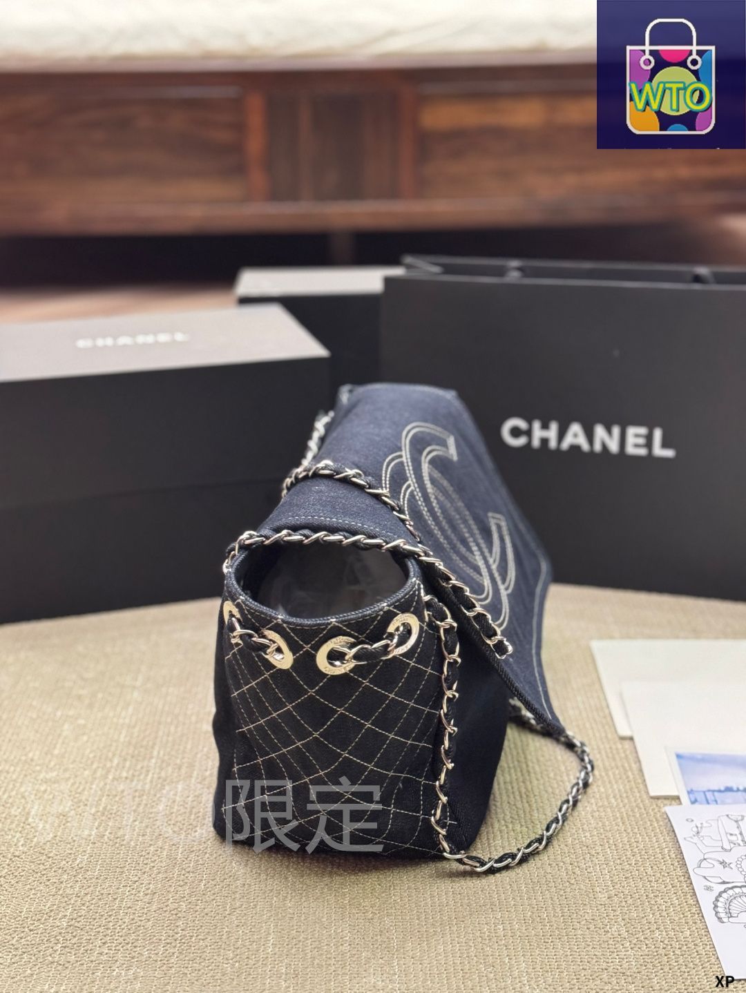 ヴィンテージ CHANEL デニムトートバッグ - 大人気アンティーク