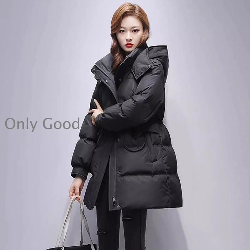 ミドル丈 ダウンコート 秋 冬 ジャケット アウター きれいめ フード付き 通勤 軽量 大きいサイズ レディース コート ライトダウン 婦人服 おしゃれ アウター TREPKO] ダウンジャケット レディース 冬用ダウンジャケット ミドル丈