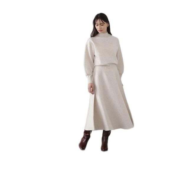 ナチュラルビューティーベーシック カジュアルドレス ダブルフェイスニットセットアップ レディース オフ