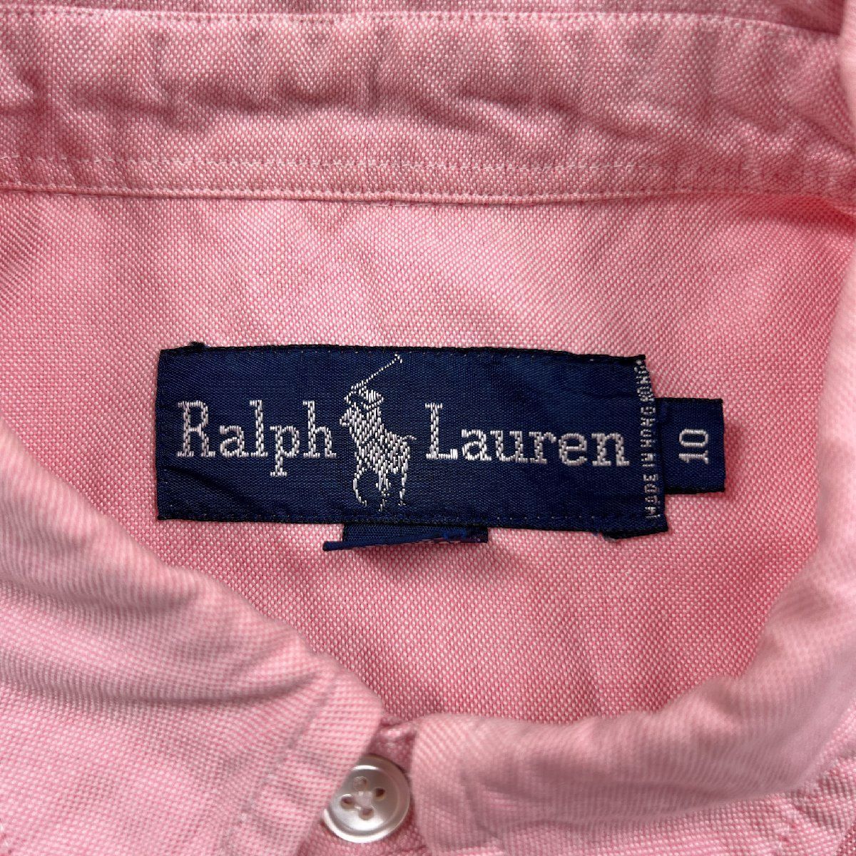 Ralph Lauren ラルフローレン BD長袖シャツ ボタンダウン トップス ピンク サイズ10 メンズ ヴィンテージ 併