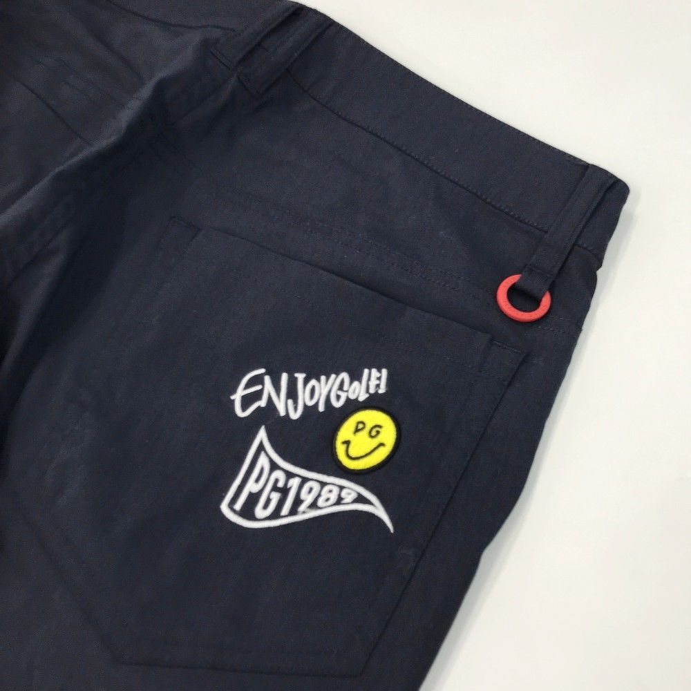 気分の上がる サイズ 0 PEARLY GATES パーリーゲイツ 2025年モデル ストレッチパンツ ニコちゃん ネイビー系 240101355685 ゴルフウェア レディース ストスト ファッション雑誌