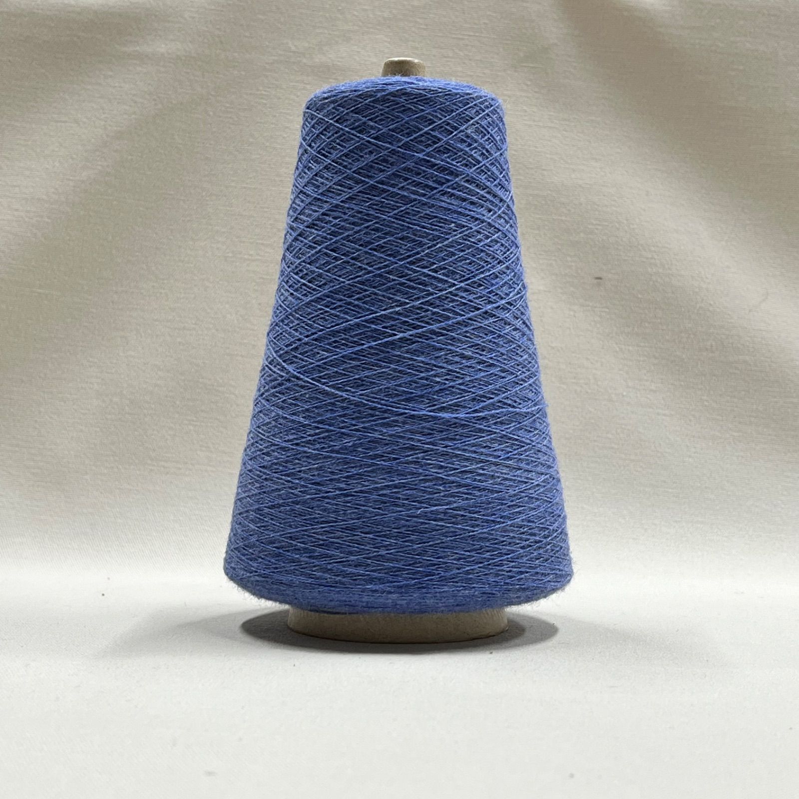 毛糸 コーン巻きウール100% (約700g) 霜降りブルー 3本セットNo.40 かぎ針 棒針 手編み