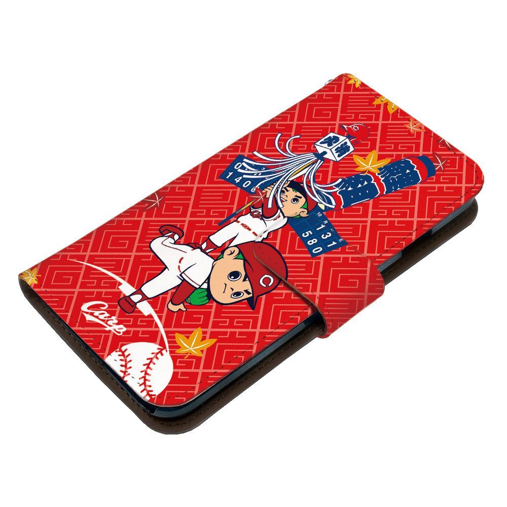 広島東洋カープ 正規品 Galaxy S23 FE SCG24 ケース 手帳型 スマホケース [デザイン:6.火消し坊や_勝利（re）/マグネットハンドあり] カープ坊や グッズ