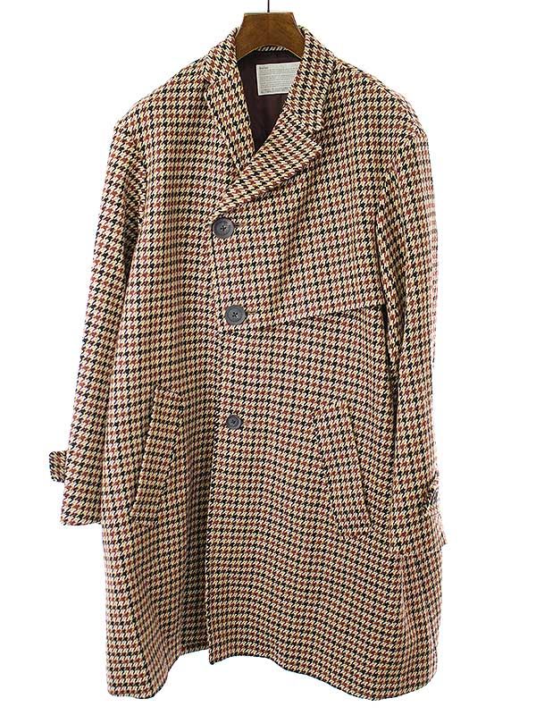 kolor カラー 22AW Asymmetry Check Coat ウールチェックコート ブラウン 2 22WCM-C04102 - メルカリ