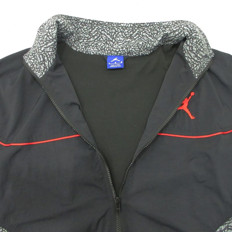 三重本店 JORDAN ジョーダン AJ3 WOVEN VAULT JACKET ウーブンヴォルトジャケット ロゴ刺繍ナイロンジャケット パンツ セットアップ 897410-010 897493-010 ブラック サイズ L 95 KIN-KAAI_COM