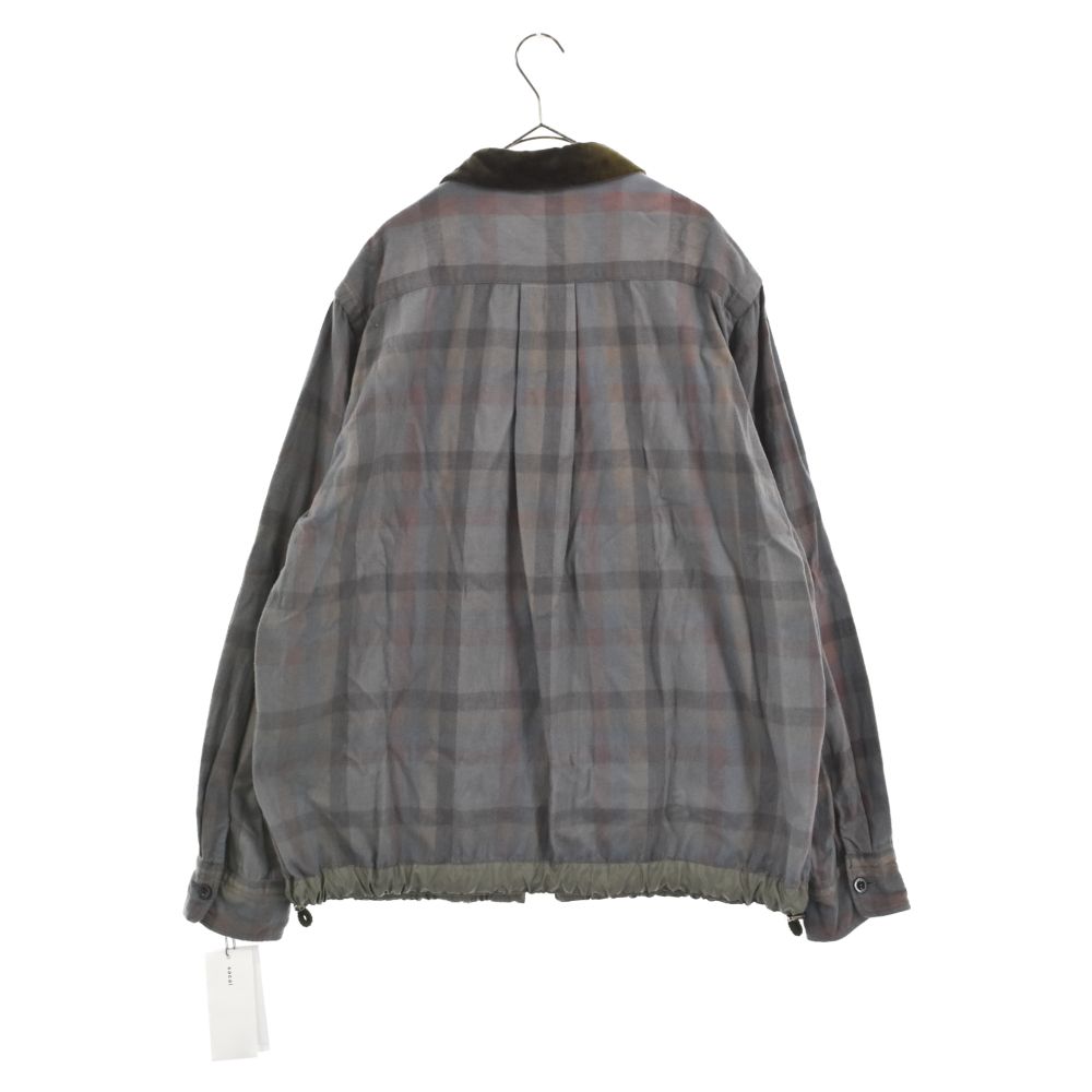 Sacai (サカイ) 22AW PLAID SHIRT 22-02838M 再構築 ドッキングシャツ 