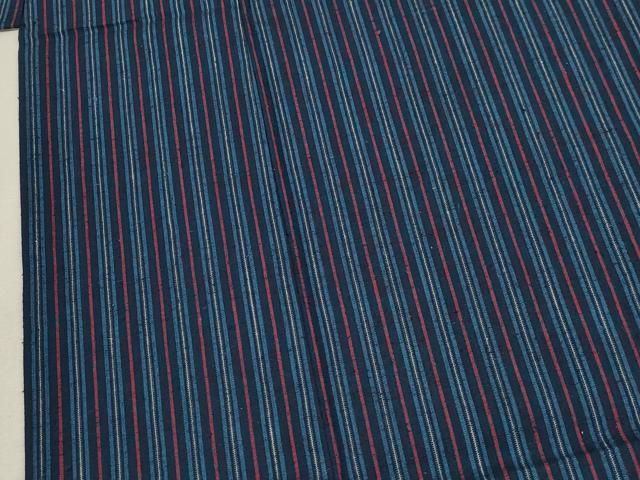 平和屋着物▽上質な紬　単衣　縞　正絹　逸品　CAAV3879dy 平和屋着物▽上質な紬 単衣 縞 正絹 逸品 CAAV3879dyの通販 by 平和屋