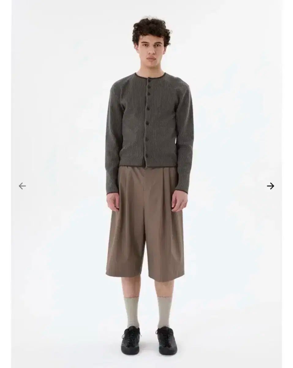 AMOMENTO 25FW ストライプ ボタンアップ カーディガン L