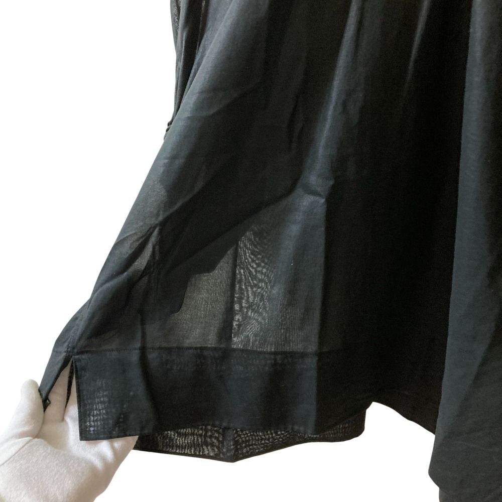 美品 Drawer ドゥロワー シアー コットン パフスリーブ ブラウス 6521