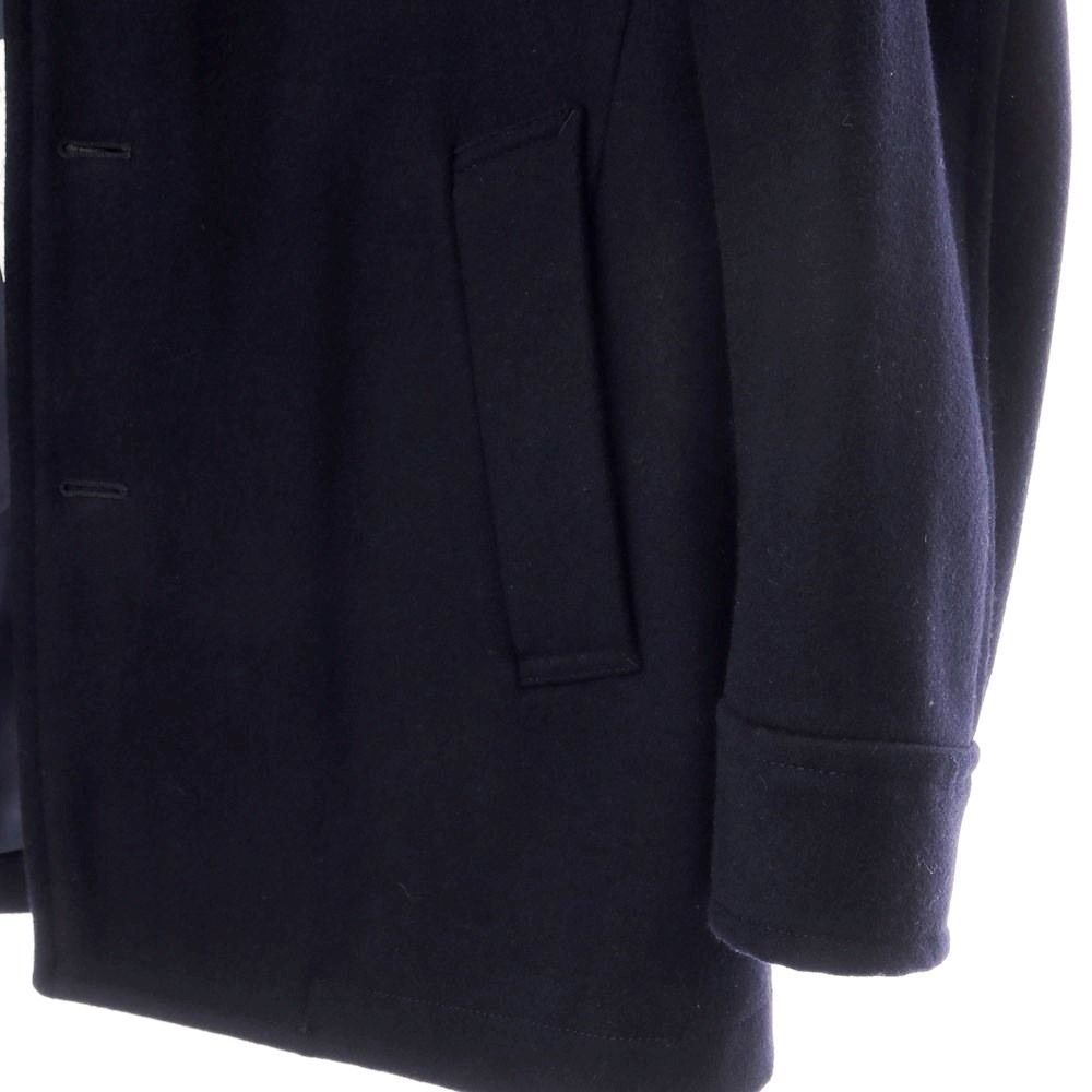 【中古】タケオキクチ TAKEO KIKUCHI ウールポリエステル スタンドカラー ショートコート ネイビー【サイズ2】【メンズ】-4