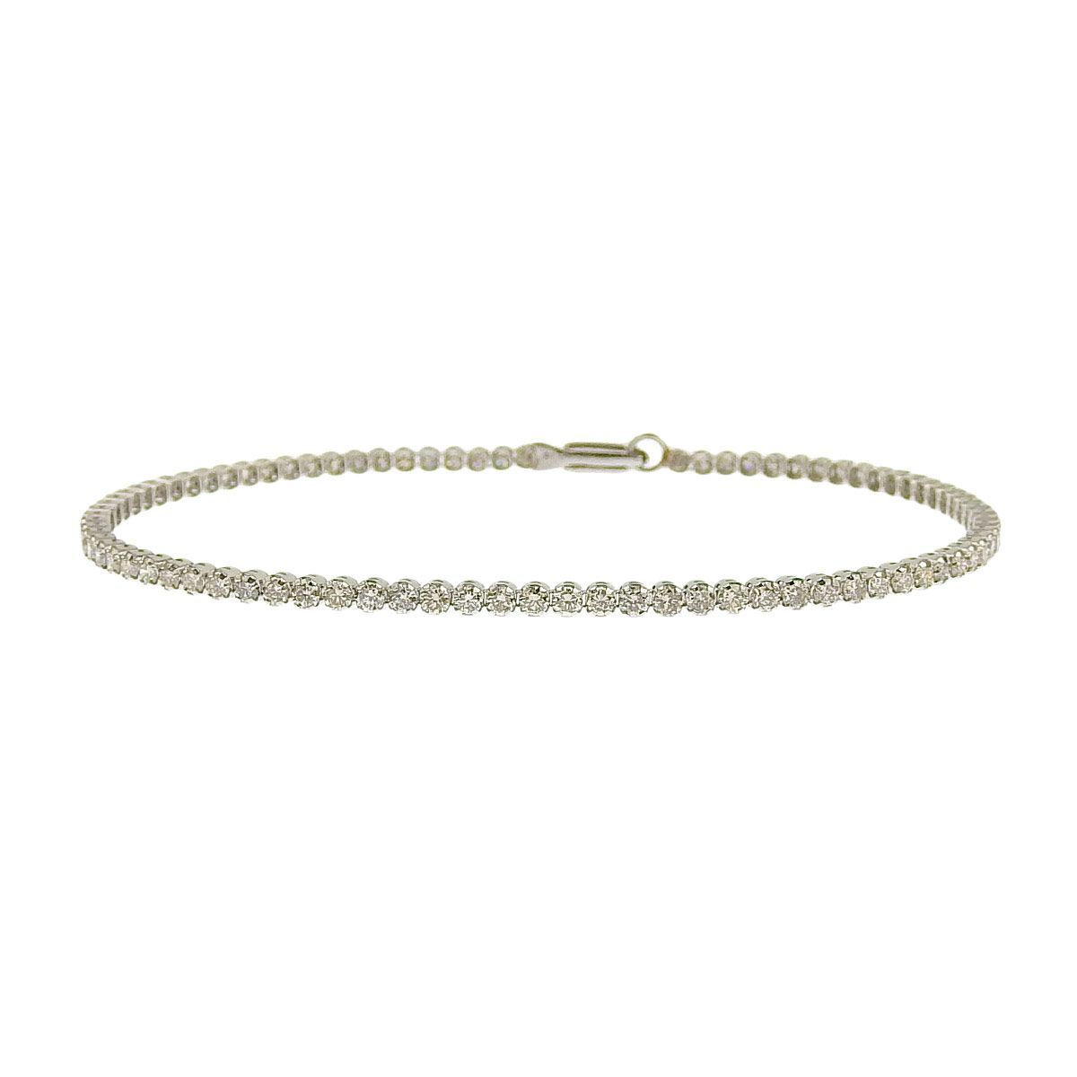 4216) Pt900 プラチナ ダイヤモンド 2.10ct テニスブレス ブレスレット 