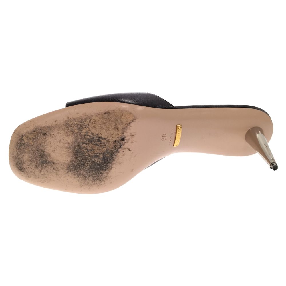 GUCCI (グッチ) GG ロゴ ブロンディ スライド レザー サンダル