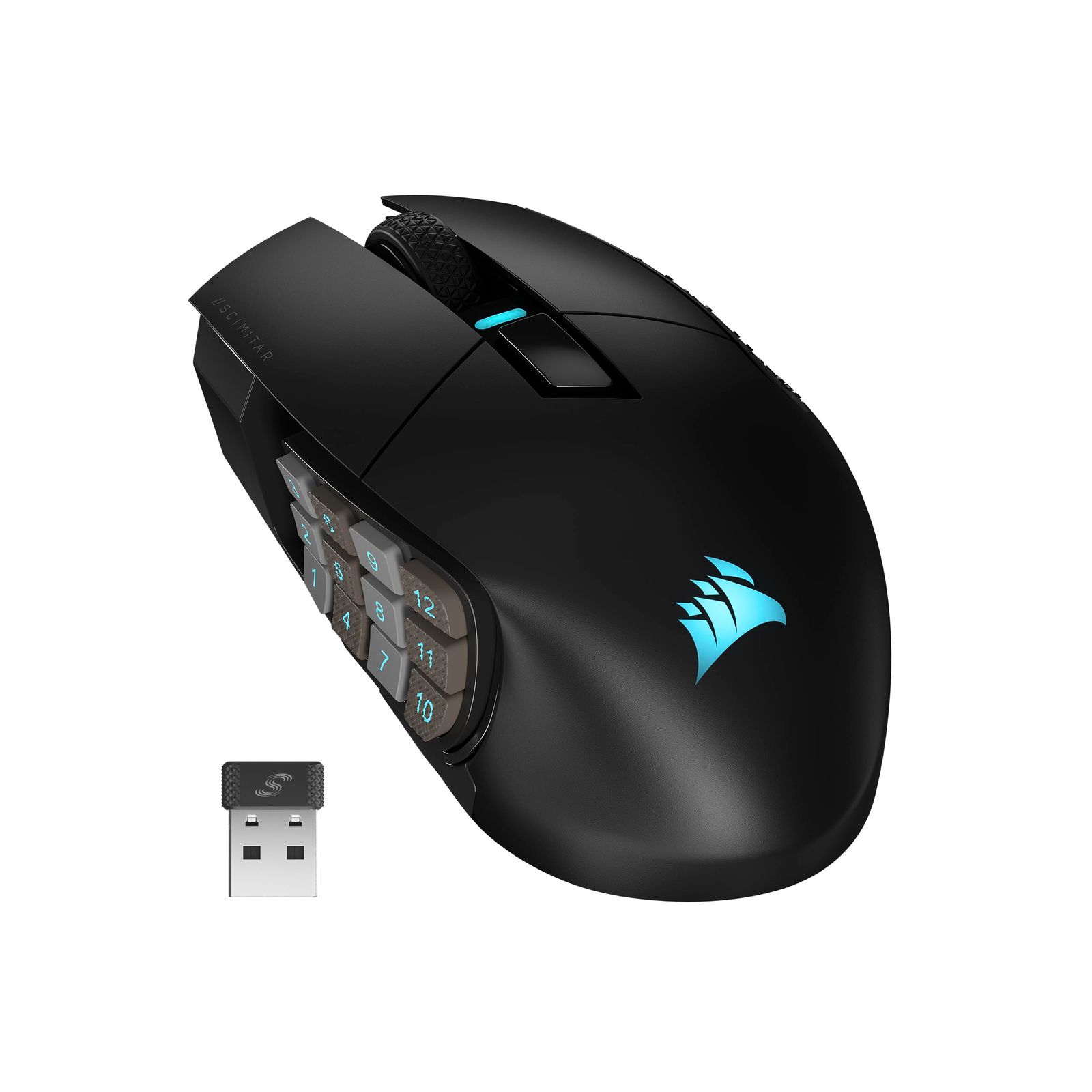 CORSAIR SCIMITAR ELITE WIRELESS 有線・無線接続対応 ゲーミングマウス CH-9314311-AP MS681 Wireless Elite Scimitar a Yellow IGN