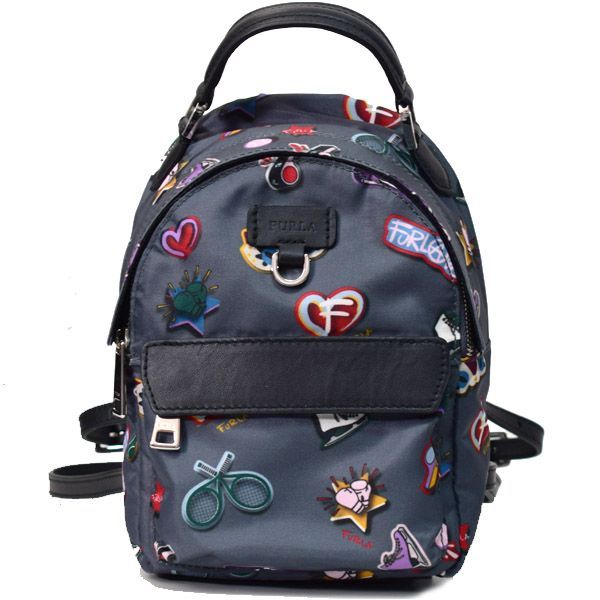 フルラ バッグ FURLA ナイロン レザー ファーヴォラ ハート アニマル 