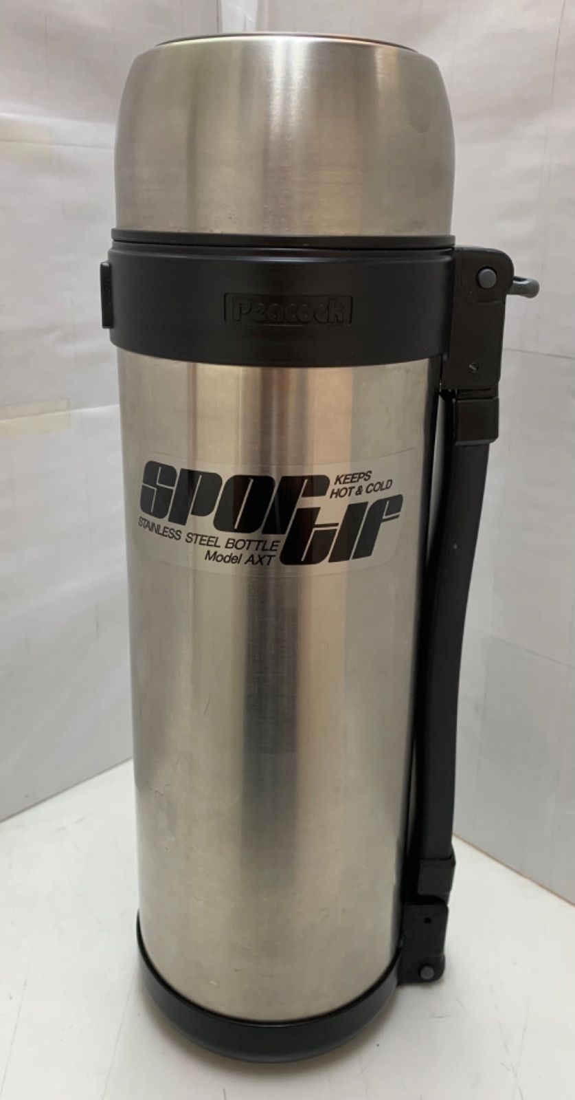 ◆ピーコック マグ ボトル 保温 保冷 ストラップ付き 水筒 1L以上 AXT1700S