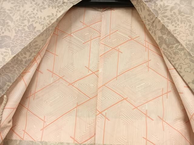 平和屋着物○本場大島紬 アンサンブル 市松花文 証紙付き 正絹 逸品