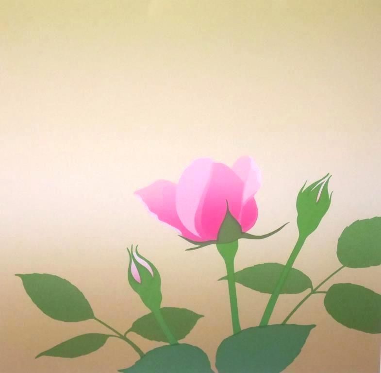 清水隗『ROSE 薔薇』◇シルクスクリーン◇直筆サイン有◇個展多数