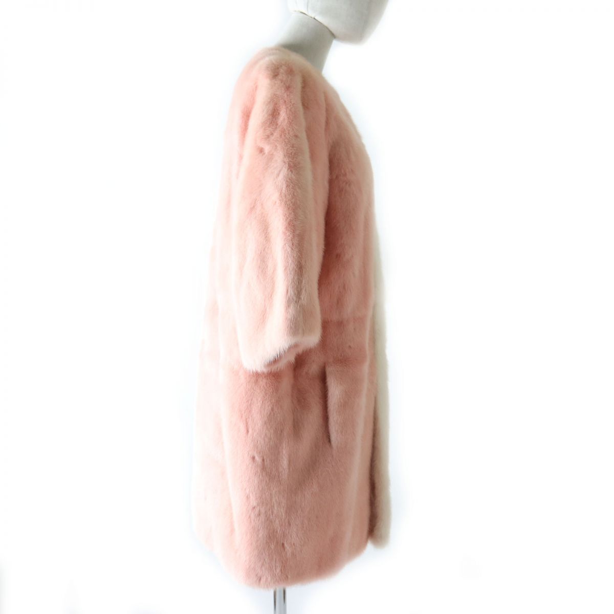 格安販売の フェンディ ミンク 超美品 40 サクラ ピンク コート 人気 