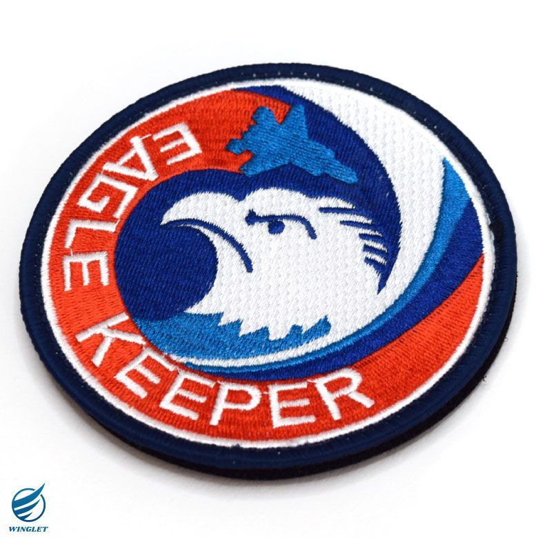 航空自衛隊 F-15 整備員 イーグルキーパー パッチ 刺繍 両面 ベルクロ