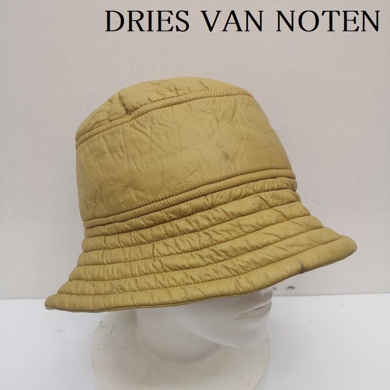 DRIES VAN NOTEN ドリスヴァンノッテン 帽子 ハット トップステッチ 中綿 ナイロン バケット ハット M|L