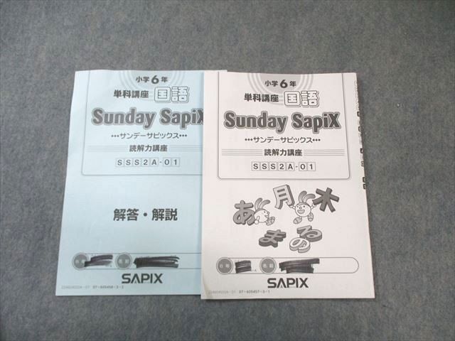 SAPIX 小6 サピックス SS特訓 国語 【全14回分フルセット】 2024 040M2D SAPIX 小6 サピックス SS特訓 国語 【全14回分フルセット】 2024