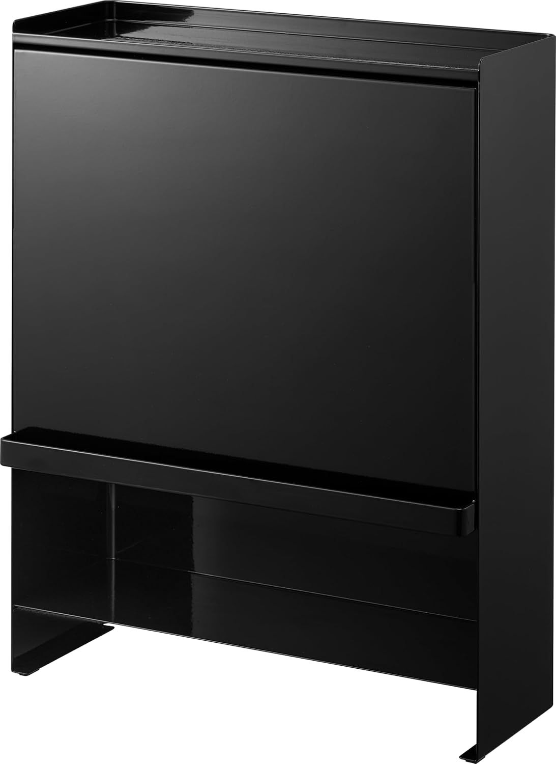 山崎実業(Yamazaki) 【 完成品 】 前が開く 隠せる 調味料ラック ブラック 約W38×D16.3×H49.2cm タワー tower 大容量 コンロ横 キッチンラック 汚れをガード 2010